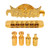 Guitar Bridge Tailpiece Roller Saddle Height Adjustable Beautiful Gold Roller Saddle Bridge Tailpiece