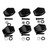 6Pcs Guitar Tuning Peg Buttons Metal Stable Universal Tuner Buttons Replacement for Acoustic Electric Guitar Black