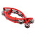 Hand Tambourine Bell Smooth Fish Shaped Double Row Tambourines Musical Rhythm Instrument for ChildrenRed