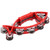Hand Tambourine Bell Smooth Fish Shaped Double Row Tambourines Musical Rhythm Instrument for ChildrenRed