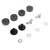 12Pcs Cymbal Replacement Accessories Felts Sleeves 4cm for Hi Hat Clutch Cup Wing Nuts Washer(Gray )