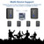 Wireless Earphone Monitor Transmit System Rechargeable 2.4GHz Transmitter and Receiver Mono/Stereo Switch 24bit/48KHz Lossless Digital Transmit Sound Quality for for Studio Band Rehears