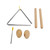 Triangle Percussion Instrument Set Wood Musical Percussion Instrument Toy for Children Preschool Educational Early Learning
