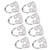 8Pcs Guitar Finger Picks Adjustable Hollow Stainless Steel Musical Instrument AccessoriesSilver
