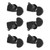 6Pcs Guitar String Tuning Peg Metal 3 Left 3 Right Sealed Tuner Key Machine Head Set KitBlack