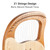 Cega 21 Metal Strings Lyre Harp Box Lyre Harp Spruce Topboard Mahogany Backboard String Instrument with Tuning Wrench Strings Picks Music Note Sticker