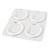 4Pcs Drum Mute Pad Silicone Transparent Soft Self Adhesive Drum Dampeners Muffler Pads
