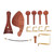 4/4 Wood Violin Parts Tailpiece Chinrest Tuning Pegs Metal Tail Post Set Violin Accessories