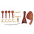 4/4 Wood Violin Parts Tailpiece Chinrest Tuning Pegs Metal Tail Post Set Violin Accessories