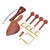 4/4 Wood Violin Parts Tailpiece Chinrest Tuning Pegs Metal Tail Post Set Violin Accessories
