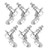 6Pcs Guitar String Tuning Peg Metal 3 Left 3 Right Sealed Tuner Key Machine Head Set KitSilver