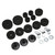 21Pcs Cymbal Replacement Accessories Felts Sleeves Wing Nuts Washers for Hi Hat Clutch CupBlack
