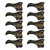 10 Pcs Acoustic Guitar Pick Guard Flower Grass Laser Pattern Scratch Resistant Guitar Pickguard Sticker Gold