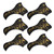 10 Pcs Acoustic Guitar Pick Guard Flower Grass Laser Pattern Scratch Resistant Guitar Pickguard Sticker Gold