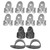 12Pcs Finger Picks Metal Celluloid Index Thumb Cots Guitar Playing Accessories Replacement