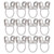 12Pcs Finger Picks Adjustable Stainless Steel Banjo Ukulele Guitar Plucked Strings ToolSilver