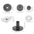 23Pcs Drum Felt Pad Cymbal Kit Non-Slip with Base Wing Nuts Washer Percussion Accessories(Gray )