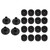 2Set Cymbal Felt Sleeve Plastic Cymbals Replacement Accessories for Drum Kits Percussion InstrumentBlack