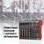 D6 Portable 6-Channel Mixing Console Mixer 7-band EQ Built-in 48V Phantom Power Supports BT Connection USB MP3 Player for Music Recording DJ Network Live Broadcast Karaoke