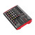 D6 Portable 6-Channel Mixing Console Mixer 7-band EQ Built-in 48V Phantom Power Supports BT Connection USB MP3 Player for Music Recording DJ Network Live Broadcast Karaoke