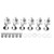 6 Sets Guitar Tuning Peg Closed String Tuner Key Machine Head Set Kit for Fender Electric Guitar