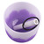 Crystal Singing Bowl Color Flower Pattern Matte Quartz Singing Bowl for Sound Healing Meditation Purple B Note