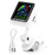 Aroma Guitar Clipon Tuner USB Rechargeable Builtin Battery Violin Ukulele AT102(White )
