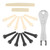 12Pcs Acoustic Guitar Bridge Pin Set Folk String Peg Kit Accessory with Saddle Nut Puller