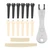 12Pcs Acoustic Guitar Bridge Pin Set Folk String Peg Kit Accessory with Saddle Nut Puller