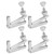 4Pcs Violin Fine Tuners 3/4‑4/4 Cello Parts String Tool Replacement Instrument AccessoriesSilver