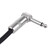 ammoon 3-Pack Guitar Effect Pedal Instrument Patch Cable 15cm/ 0.5ft Long with 1/4 Inch 6.35mm Silver Right Angle Plug Black PVC Jacket