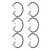 6Pcs Electric Guitar Effect Cable 1/4in Right Angled Guitar Pedal Cord Patch Cable 30cm Flat Head Silver