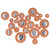 25Pcs Saxophone Pads Brown Sheepskin Sound Hole Resonator Gasket Wind Instrument Parts