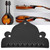 Mandolin Tailpiece Black 8-String Screws Triangular Parts Musical Instrument Accessories