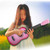 Wooden 23in Guitar Musical Educational Instrument Toy for Children Kid Student Beginners(Pink)