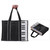 Waterproof Handbag Music Tote Shoulder Grocery Shopping Bag 5mm Cotton Padding with Piano Key Pattern