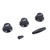Guitar Potentiometer Knob Set Plastic Accurate Volume Tone Control Knob for Practice Black Color White Word