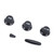 Guitar Potentiometer Knob Set Plastic Accurate Volume Tone Control Knob for Practice Black Color White Word
