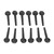 12Pcs Ebony Peg 8.7cm Wooden Tuning Replacement Accessories with Fisheye for Oud Violin Fiddle