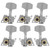Guitar Tuning Pegs Keys Locking Tuners Machine Heads Silver Replacement Parts for Ukulele4 Left and 2 Right