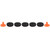 7Pcs Drum Felt Pad Kit Black Orange Red Wear Resistant Anti Friction Cymbal Accessories(50mm （ WC75） )