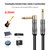 IVU Creator Player Cable 3m / 9.8ft Studio Musical Instrument Cable Cord with Straight to Right Angle 1/4 Inch Connectors for Electric Guitar Bass Mixer Speaker Microphone