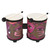 Bango Drum DIY Portable 16cm 13.5cm Wooden Decal Drum with Drumsticks Music Instrument