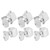 String Tuning Key for SemiClosed Guitar 3 Left 3 Right Musical Instrument Parts(Silver )