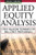 Applied Equity Analysis: Stock Valuation Techniques for Wall Street Professionals