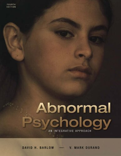 Abnormal Psychology: An Integrative Approach (with CD-ROM and InfoTrac)