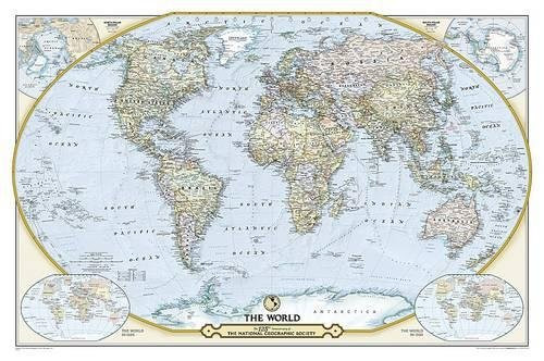 NGS 125th Anniversary World Map [Tubed] (National Geographic Reference Map)