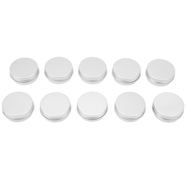 10pcs Aluminum Tins Cans Round Shaped Screw Thread Lids Candles Clay Storage Jars Containers15ml