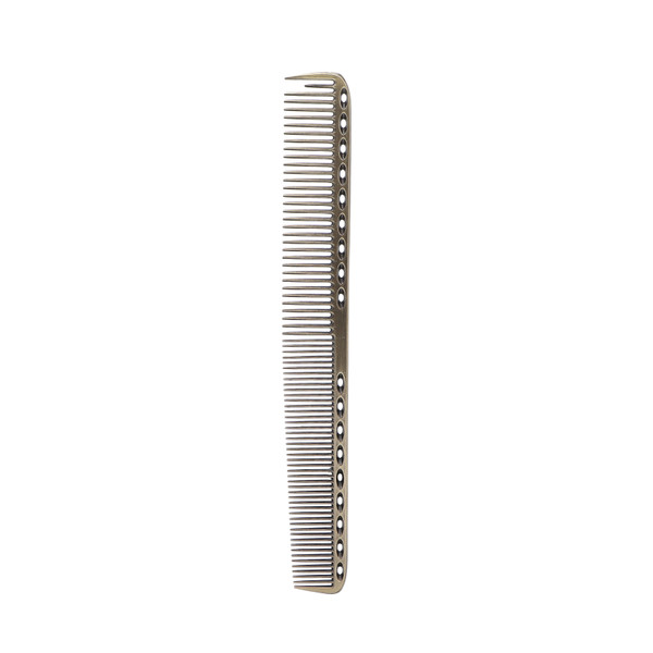 Aluminum Double Tooth Hair Pocket Comb Hairdressing Comb Barber Grooming Comb for Men WomenBronze Gold