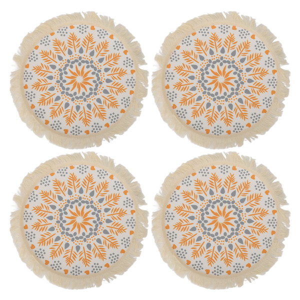 Boho Photography Prop Mat Exquisite Pattern Tassel Design Mat Insulation Pad for Photography Table Decoration